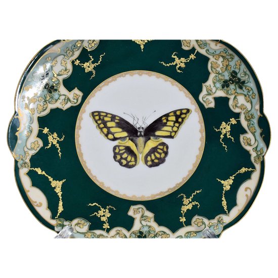 Belle Assiette En Porcelaine De Limoges.fin 19ème