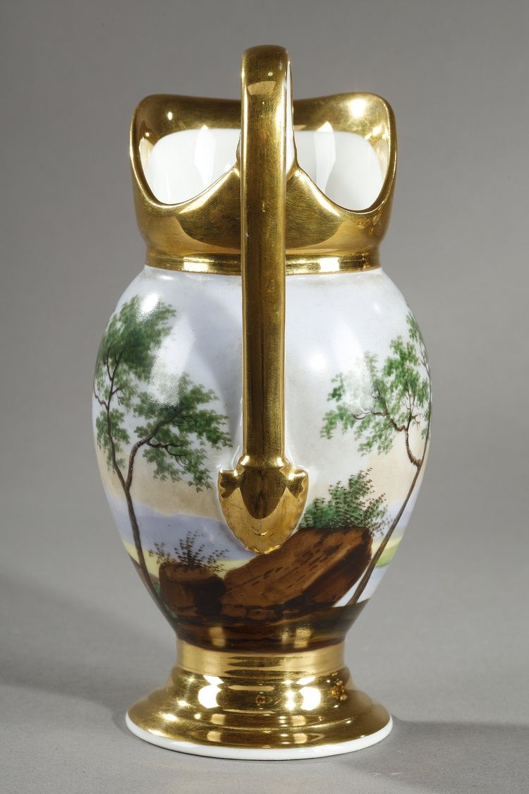 PARIS PORCELAIN SERVICE WITH LANDSCAPE DECORATION