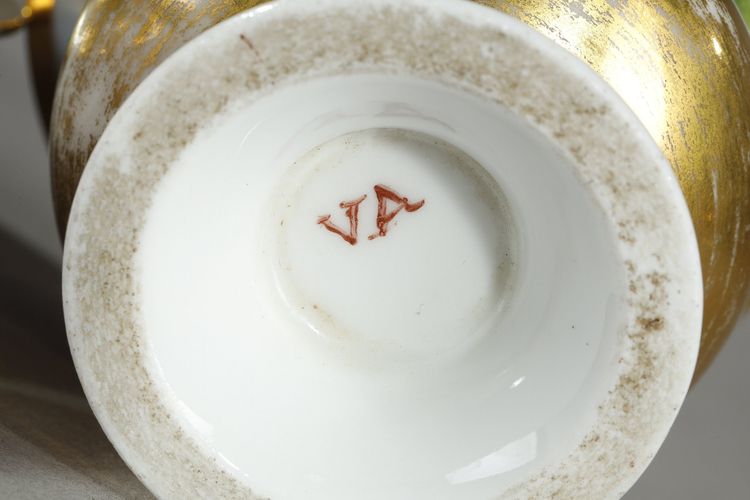 PARIS PORCELAIN SERVICE WITH LANDSCAPE DECORATION