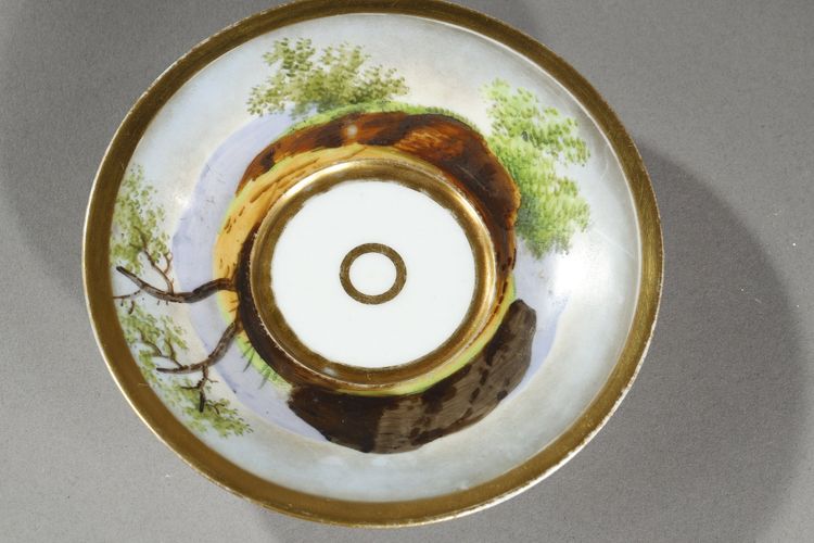 PARIS PORCELAIN SERVICE WITH LANDSCAPE DECORATION