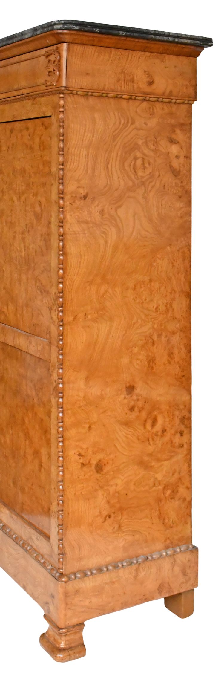 Secrétaire en placage de bois de loupe d'époque Restauration