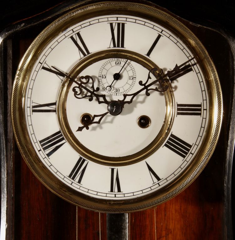  Viennese-style wall regulator clock, Austria/Black Forest Germany circa 1850-80.