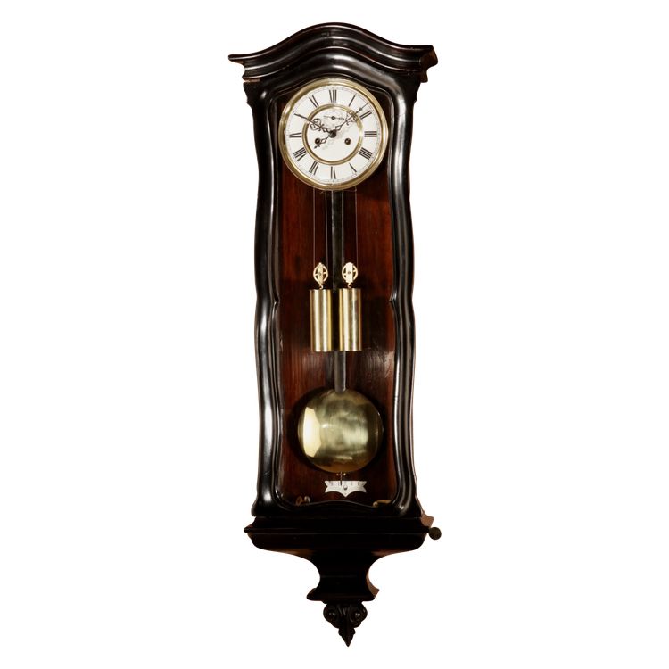  Viennese-style wall regulator clock, Austria/Black Forest Germany circa 1850-80.