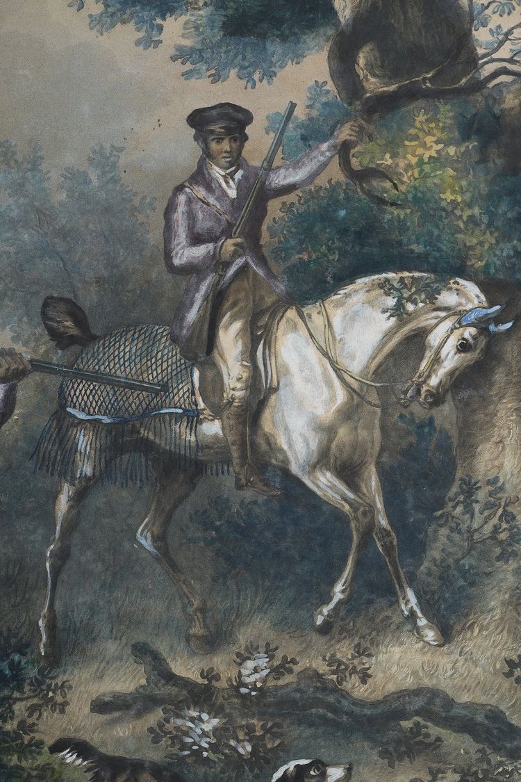 TWO COLOR ENGRAVINGS ENHANCED WITH GOUACHE SIGNED CARLE VERNET