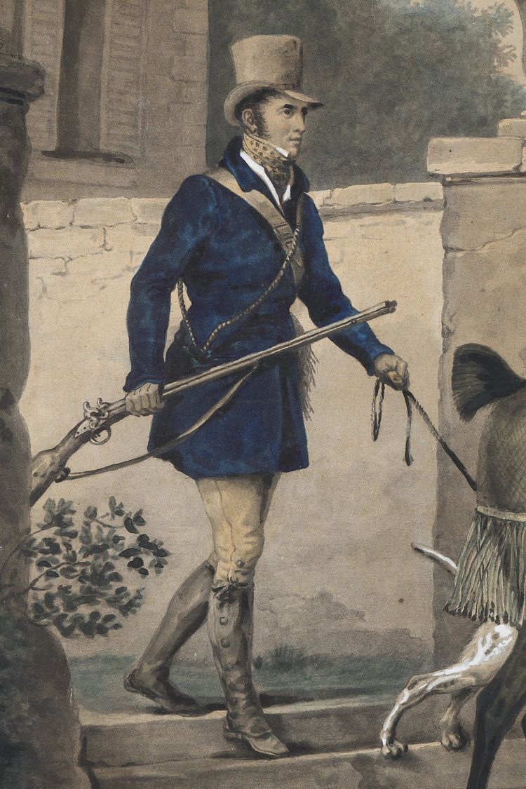TWO COLOR ENGRAVINGS ENHANCED WITH GOUACHE SIGNED CARLE VERNET