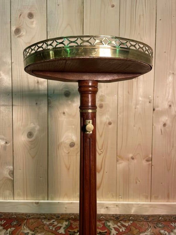 Guéridon Tripode à crémaillère style Louis XVI