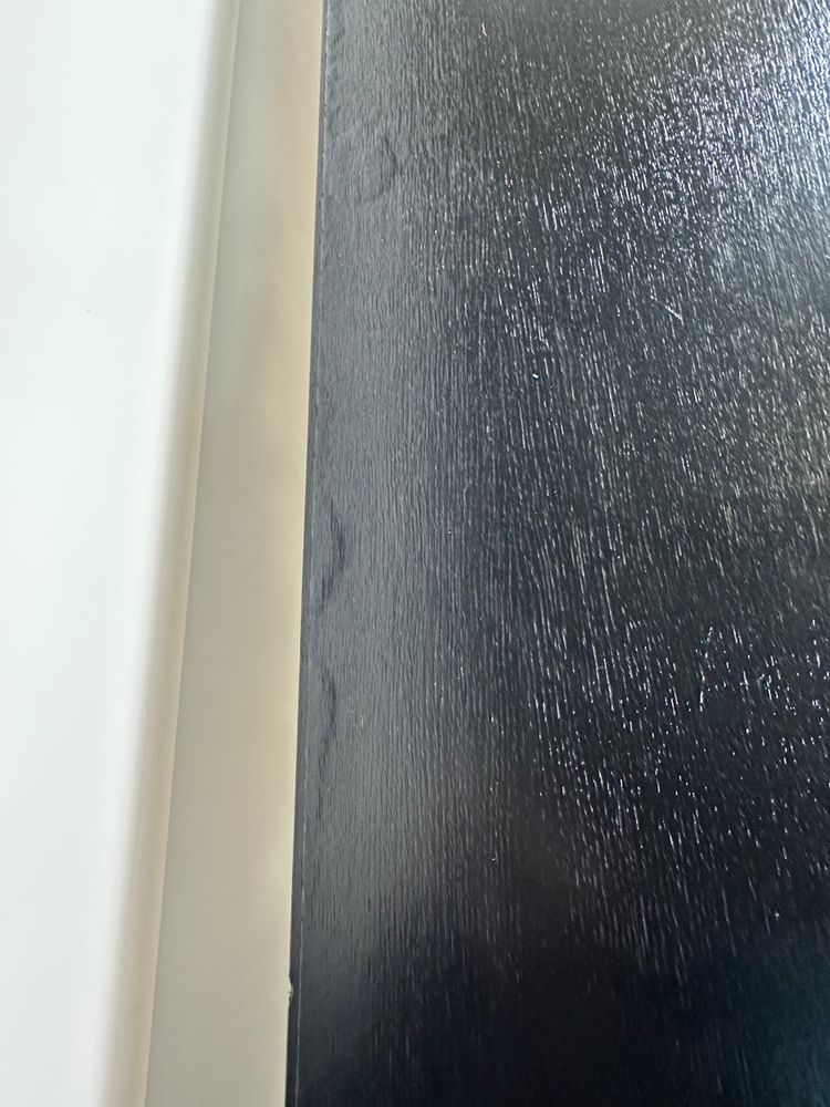 Table USM Haller T59 stratifié noir et acier chromé