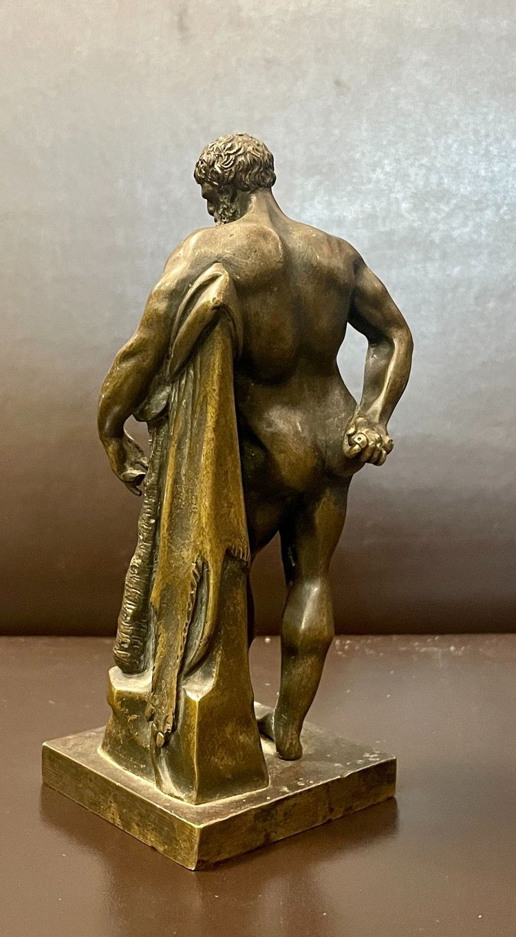 Piccola edizione in bronzo dell'Ercole Farnese, XIX secolo 