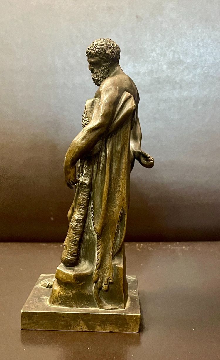 Piccola edizione in bronzo dell'Ercole Farnese, XIX secolo 
