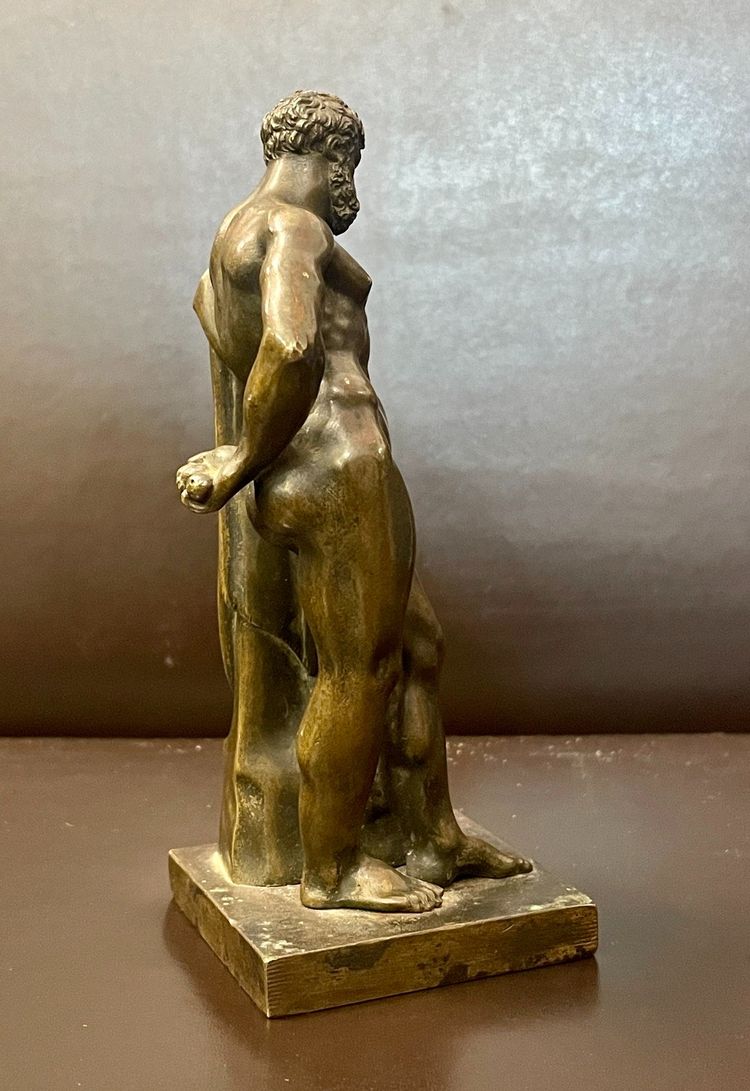 Piccola edizione in bronzo dell'Ercole Farnese, XIX secolo 
