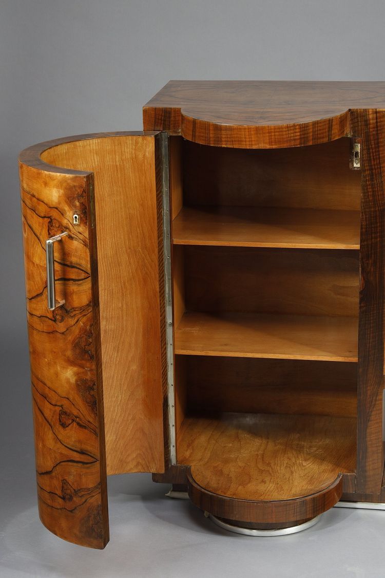 2ER ART DECO MÖBEL AUS NUSSBAUM