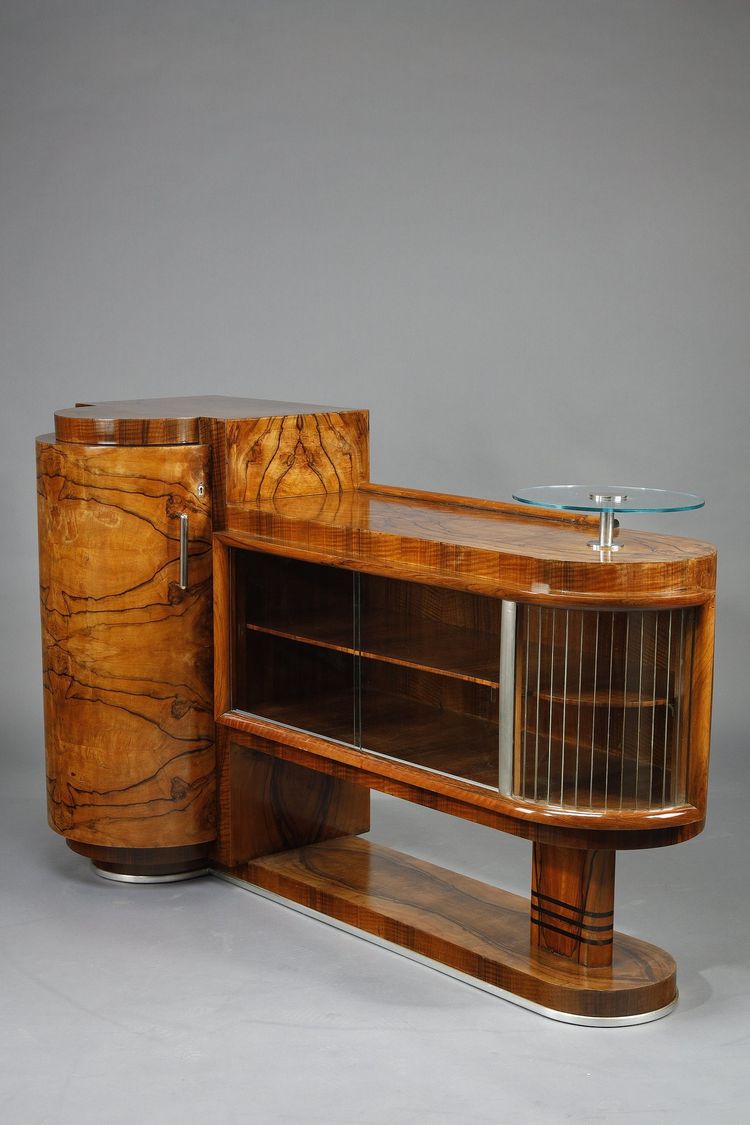 2ER ART DECO MÖBEL AUS NUSSBAUM