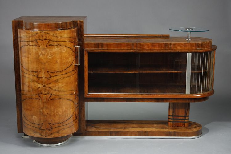 2ER ART DECO MÖBEL AUS NUSSBAUM