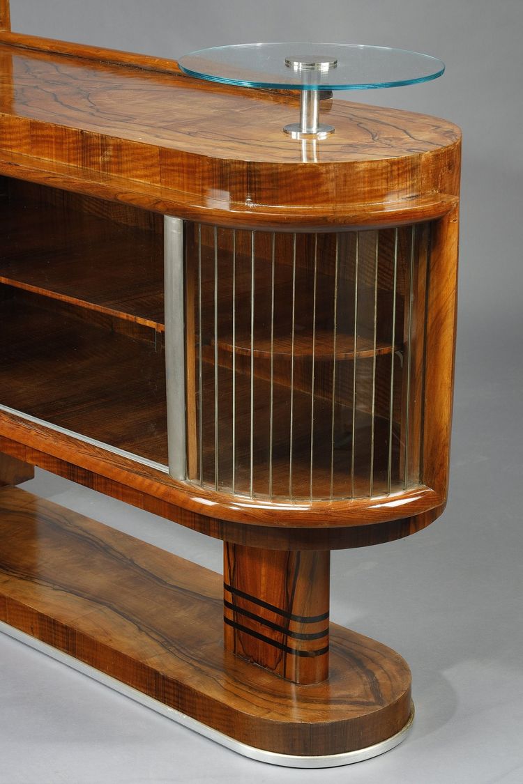 2ER ART DECO MÖBEL AUS NUSSBAUM