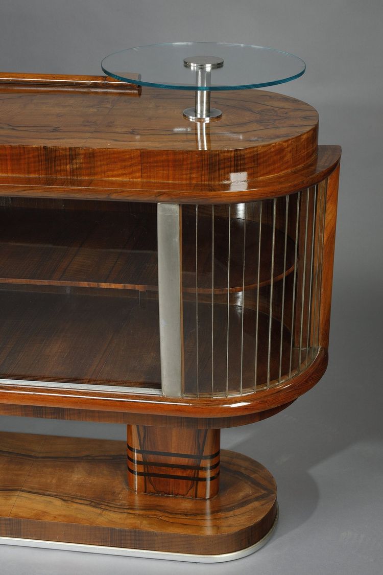 2ER ART DECO MÖBEL AUS NUSSBAUM