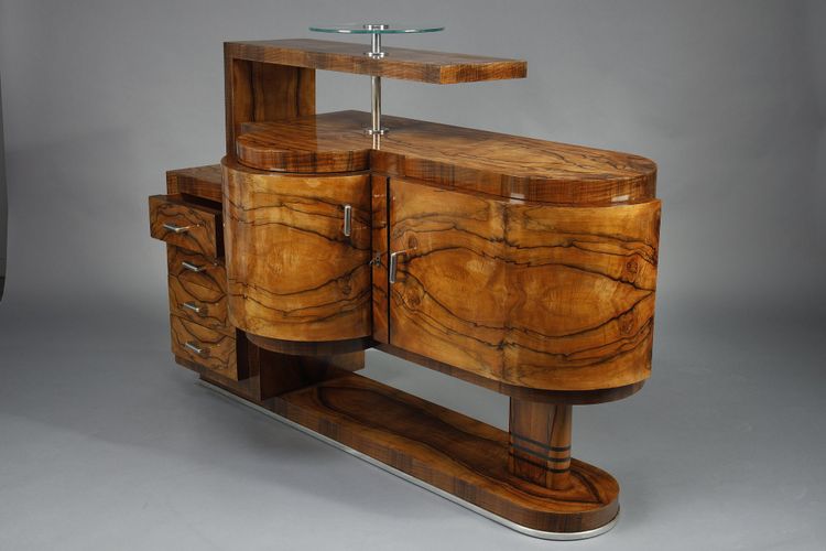2ER ART DECO MÖBEL AUS NUSSBAUM