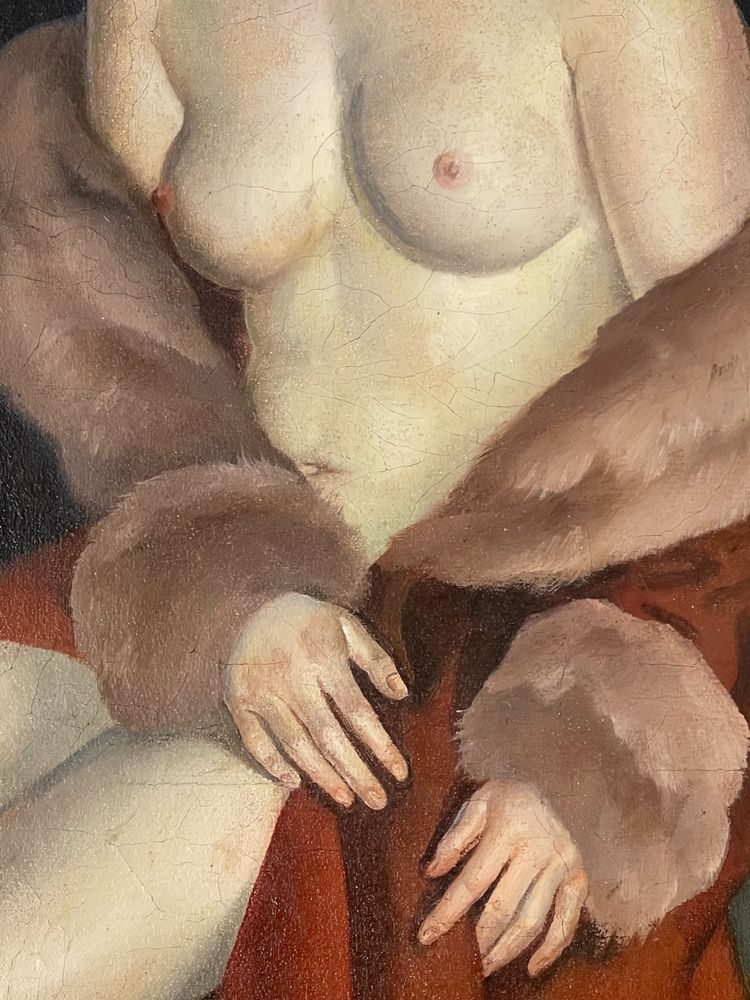 Leonid FRECHKOP (1897–1982), „Akt im Pelzmantel“