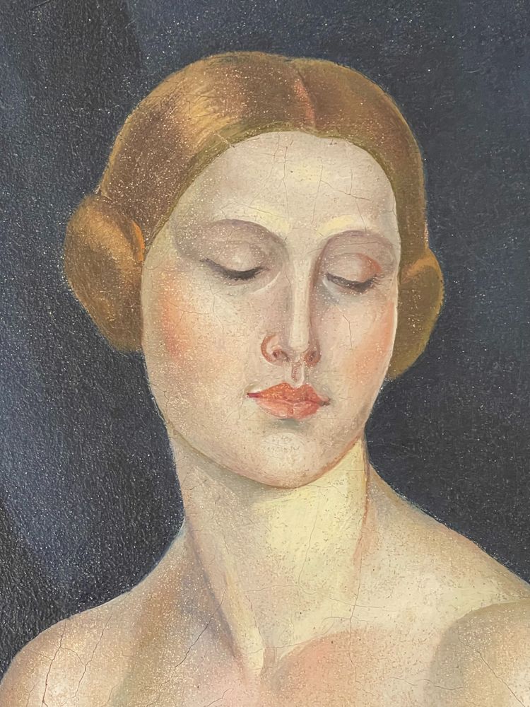 Leonid FRECHKOP (1897–1982), „Akt im Pelzmantel“