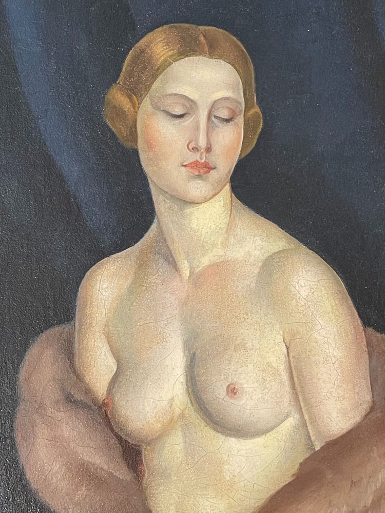 Leonid FRECHKOP (1897–1982), „Akt im Pelzmantel“