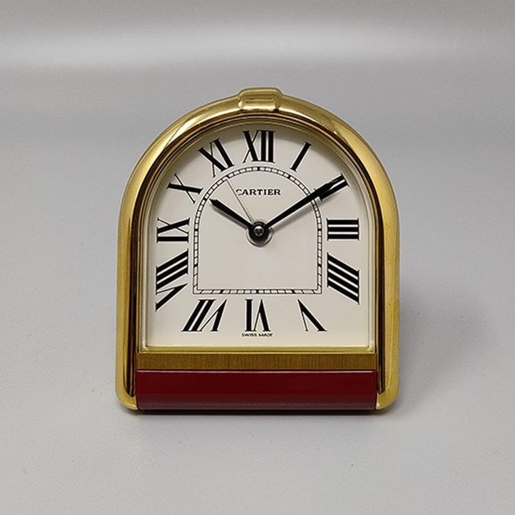 Splendido orologio-sveglia Cartier Romane Pendulette degli anni '80. Prodotto in Svizzera