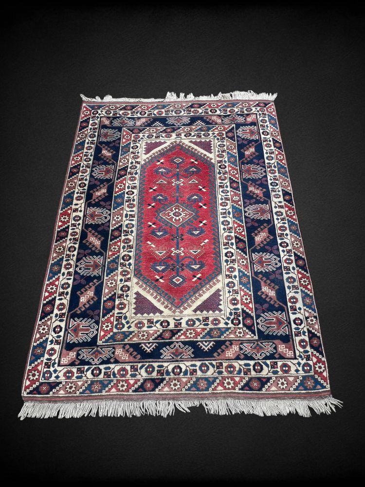 TAPPETO TURCO IN LANA ANNODATA FATTO A MANO 220CM X 162CM