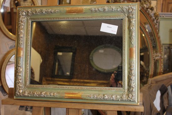 Small mirror restoration, patina, gold and mercury 43 x 55 cm
