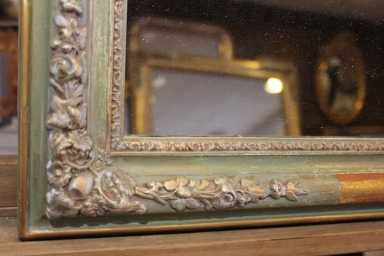 Small mirror restoration, patina, gold and mercury 43 x 55 cm