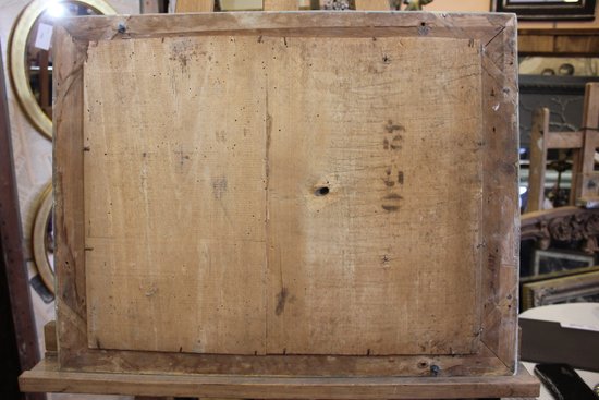 Small mirror restoration, patina, gold and mercury 43 x 55 cm