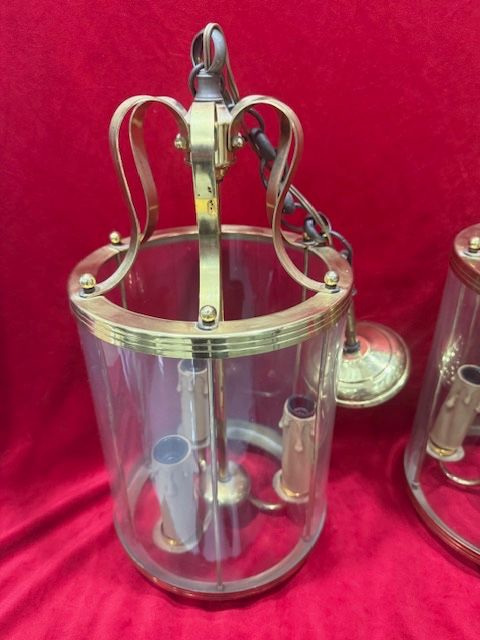 Pair of 20th century vestibule lanterns