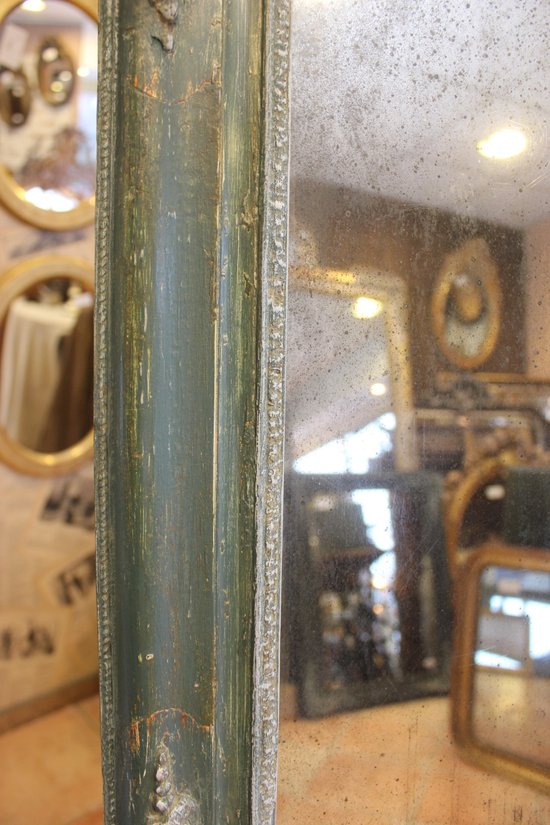 Antique rectangle mirror, patina and mercury 58 x 74