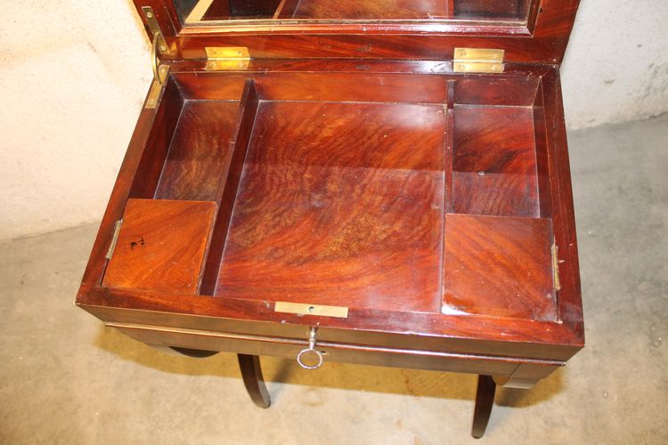Work table, work table, small side table in mahogany, Empire style, 19th century