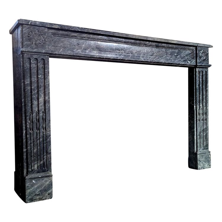 Louis XVI Fireplace in Grey Marble