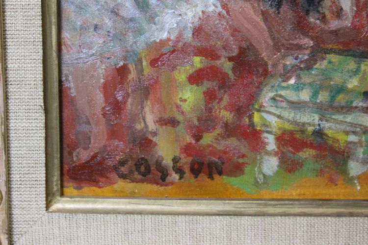 Öl auf Holz, Das Foyer der Oper von Cosson