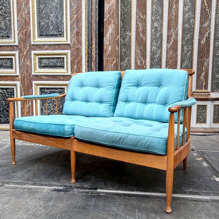 Blue Scandinavian Living Room
