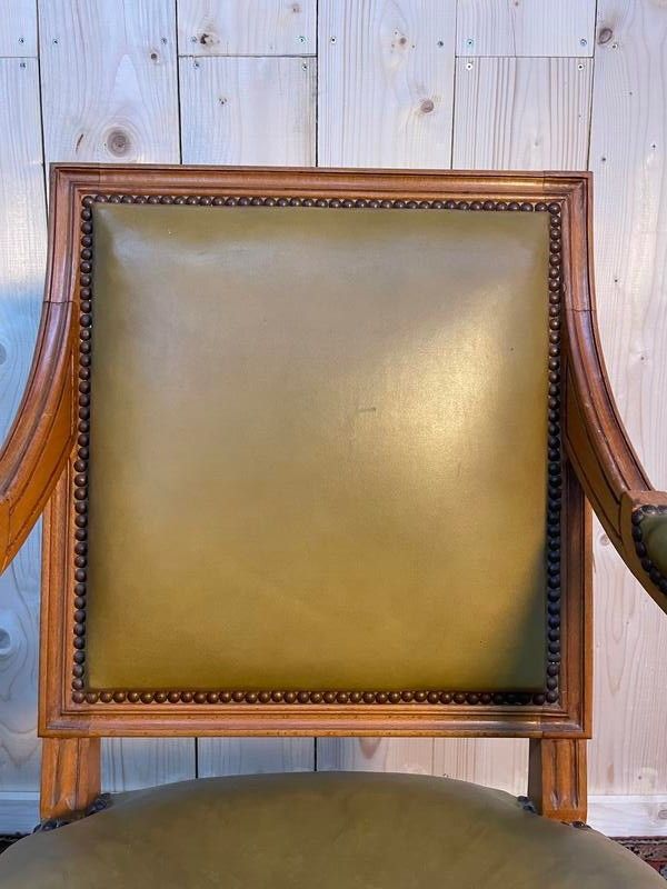 Sedia da ufficio in pelle Louis XVI