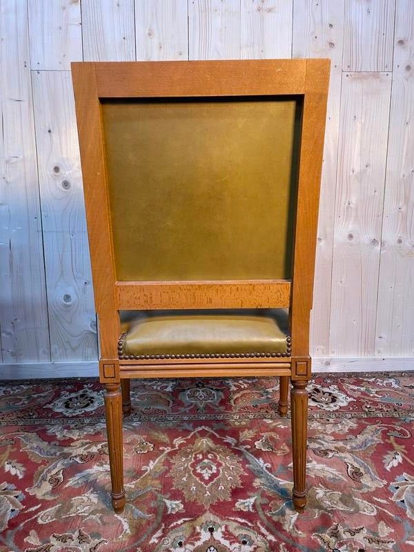 Sedia da ufficio in pelle Louis XVI
