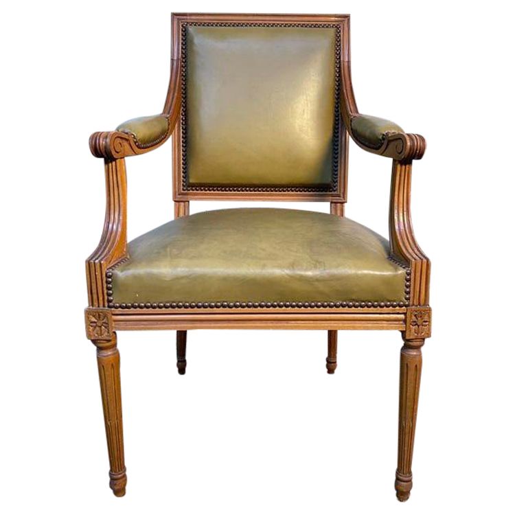 Sedia da ufficio in pelle Louis XVI