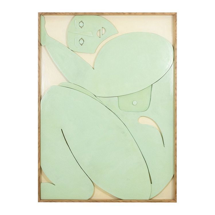 Pannello intagliato in lacca color celadon. Contemporaneo. Codice articolo: LS61863368P