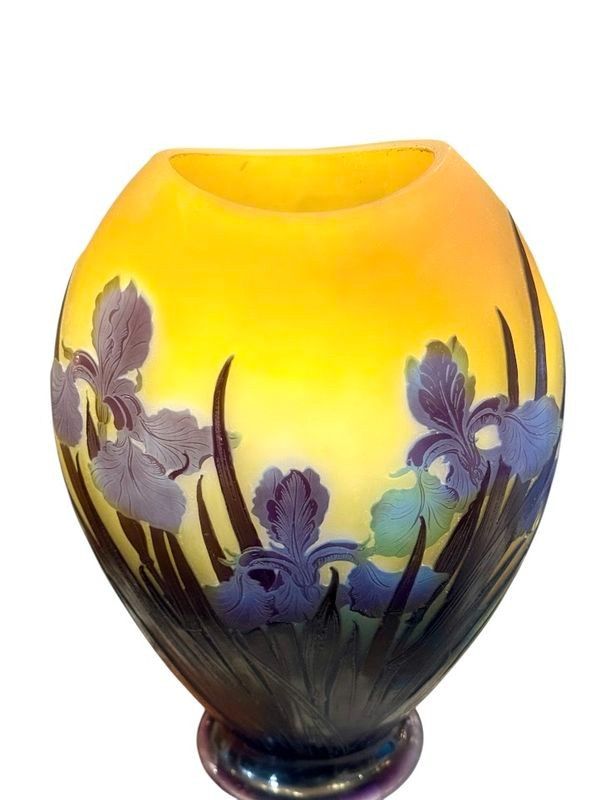Emile Gallé Vase "Aux Iris""