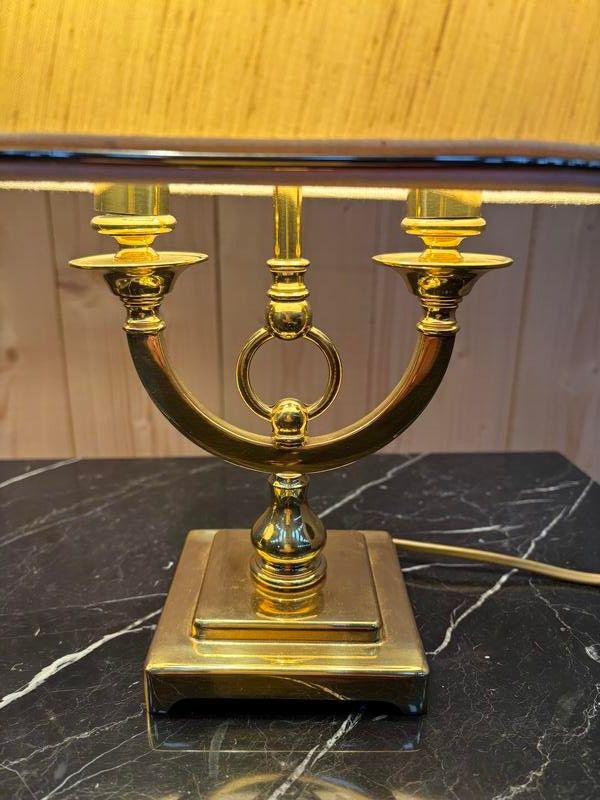 Ensemble de 2 lampes  en métal doré 