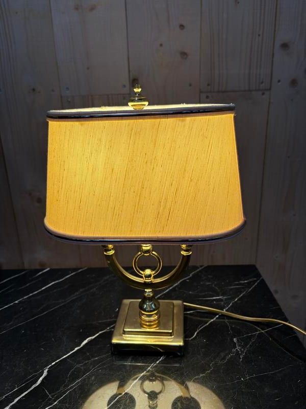 Ensemble de 2 lampes  en métal doré 