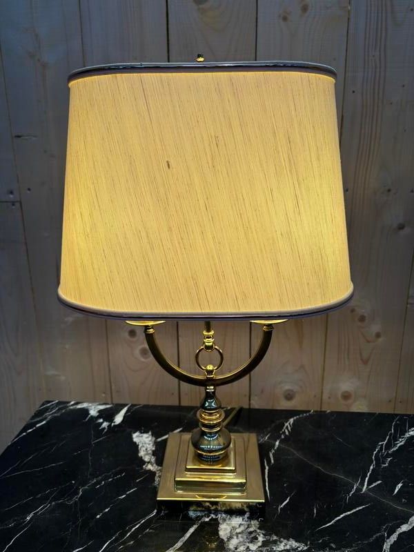 Ensemble de 2 lampes  en métal doré 