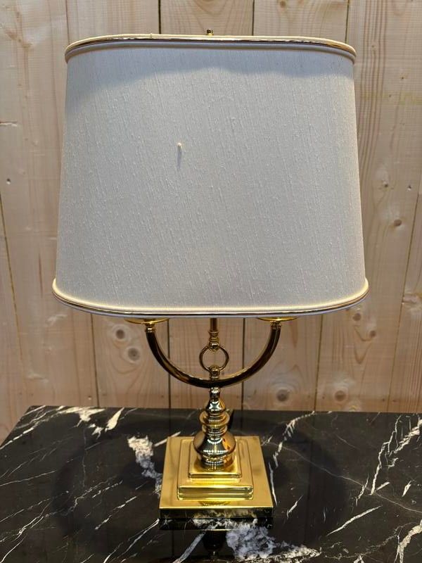 Ensemble de 2 lampes  en métal doré 