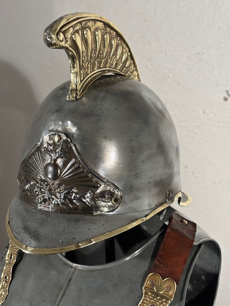 Breastplate and child's helmet