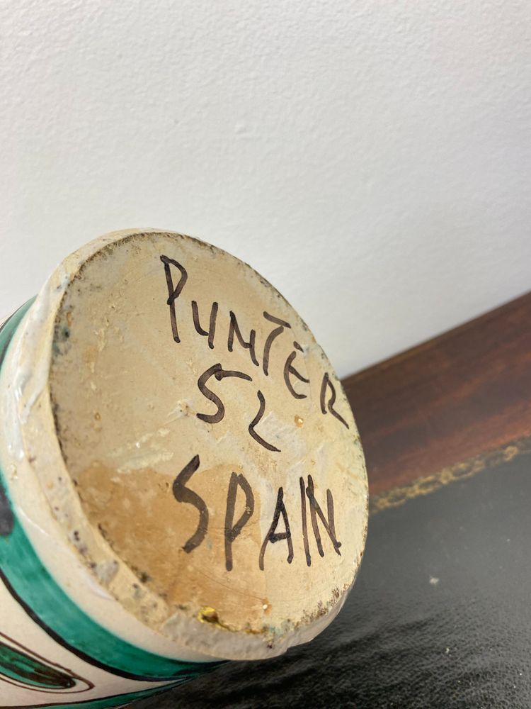 Vase En Céramique Peinte - Signé Domingo Punter
