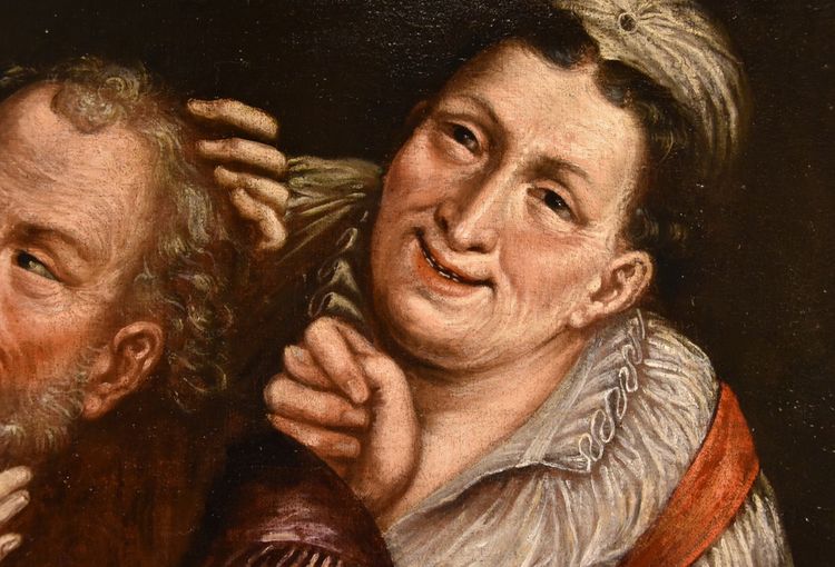 Le Couple Mal Assorti, Ecole Flamande Du XVIIe Siècle