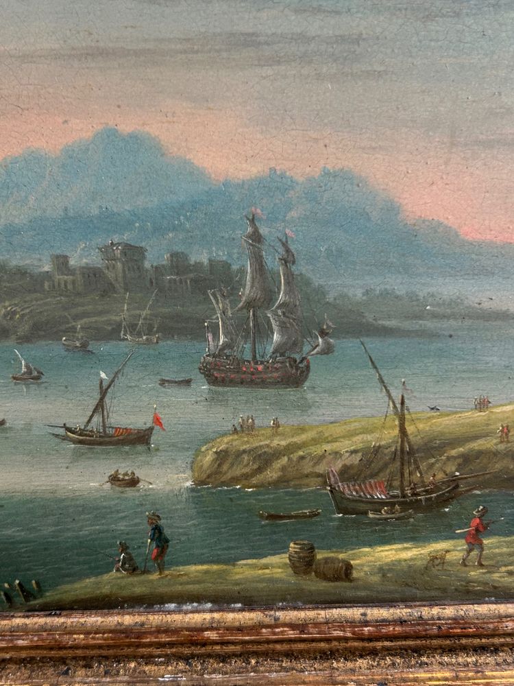 Charles Léopold Grevenbroeck (1730-1759) Pair of Oil Paintings on Copper 18th Century