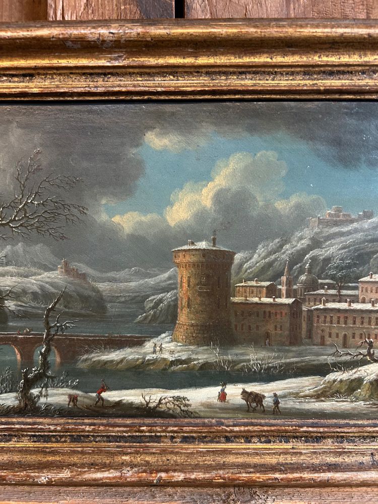 Charles Léopold Grevenbroeck (1730-1759) Pair of Oil Paintings on Copper 18th Century