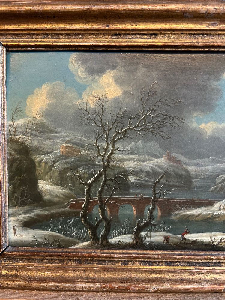 Charles Léopold Grevenbroeck (1730-1759) Pair of Oil Paintings on Copper 18th Century