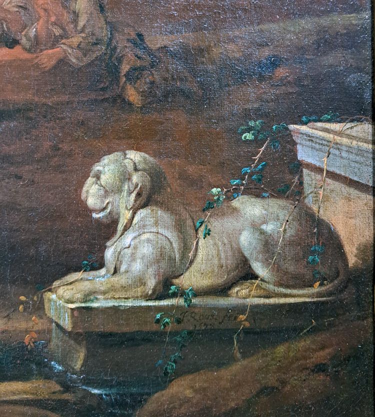 Johann Heinrich Roos (1631-1685), Die Wahrsagerin in den römischen Ruinen